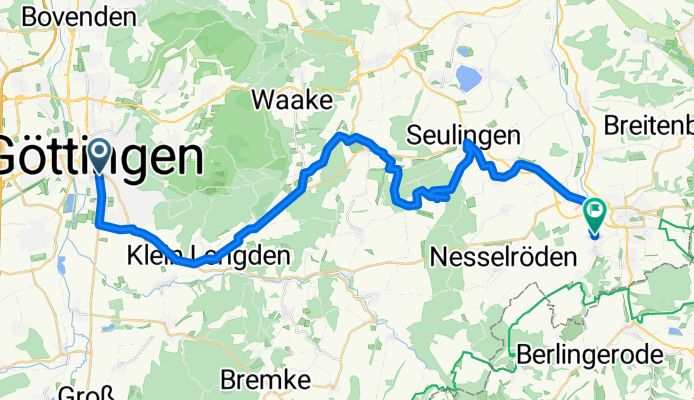 Reinhäuser Landstraße 14, Göttingen nach Friedensstraße 41, Duderstadt