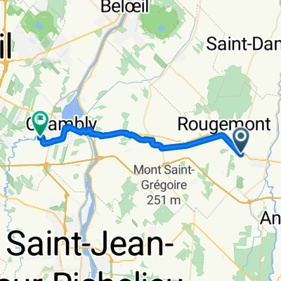 De La Route des Champs, Saint-Césaire à Rue Jean-Casgrain 1595, Chambly