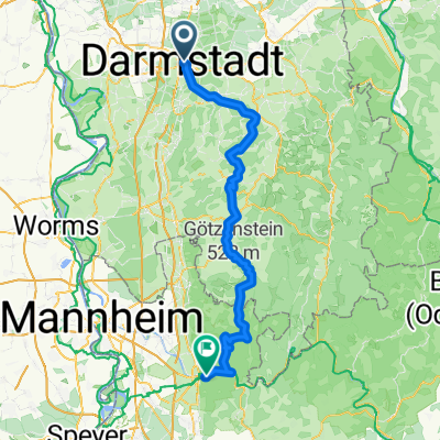 Darmstadt-&gt;HD (Odenwald)