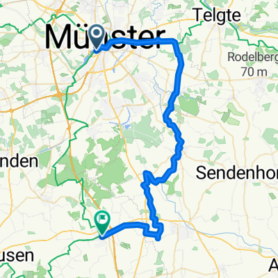 Bismarckallee 31, Münster nach Dieningstraße 16, Ascheberg