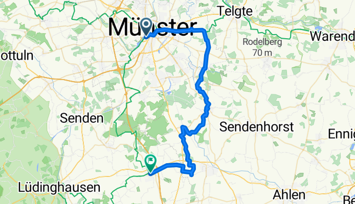 Bismarckallee 31–45, Münster nach Dieningstraße 16, Ascheberg