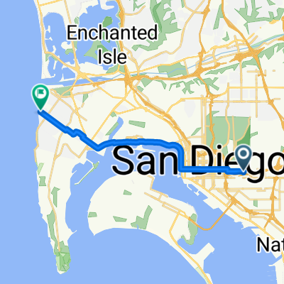 831 26th St, San Diego to 1650–1698 Bacon St, San Diego