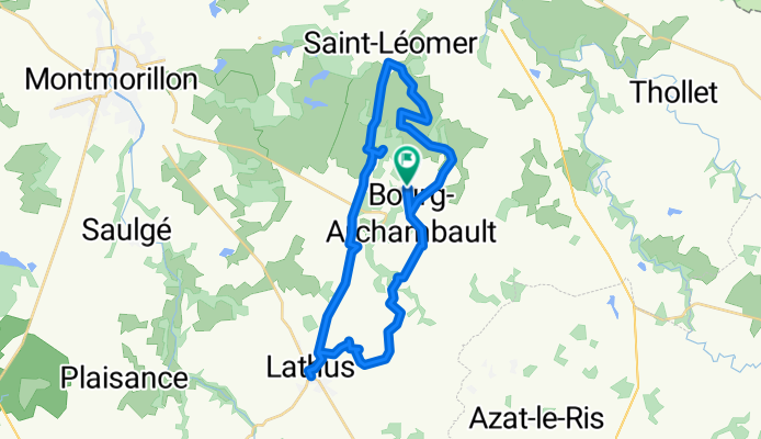 De D33 1, Bourg-Archambault à D33 1, Bourg-Archambault