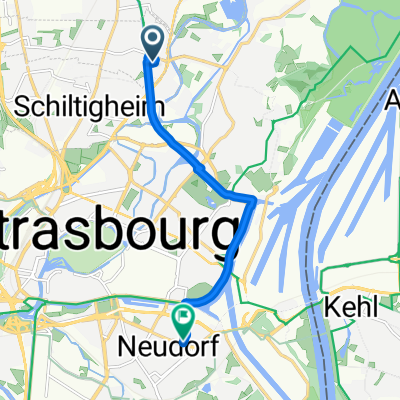 De 27 Rue Émile Haag, Bischheim à 67A Avenue Jean Jaurès, Strasbourg