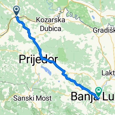 Route nach Trg srpskih vladara 1, Banja Luka
