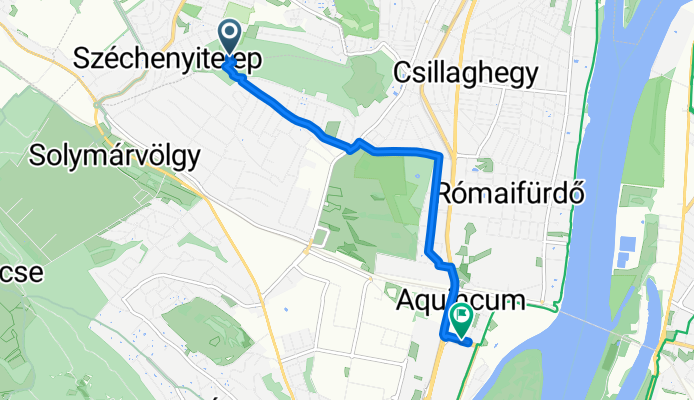 Route to Záhony utca, Budapest