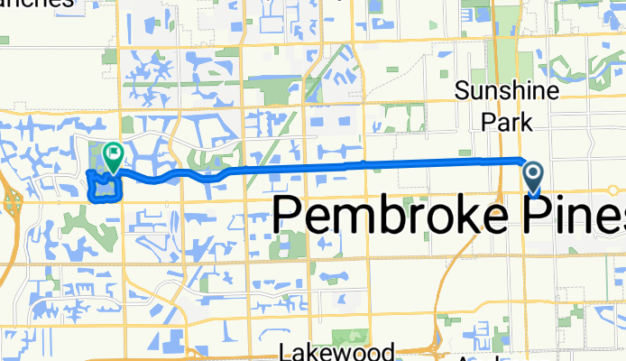 5800 Hollywood Blvd, Hollywood to 900 N Flamingo Rd, Pembroke Pines