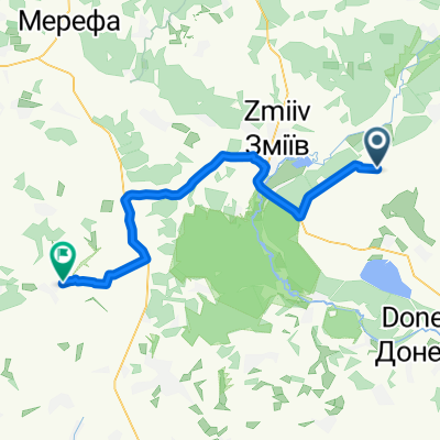 От вулиця Вишнева, Геніївка до Unnamed Road, Охоче