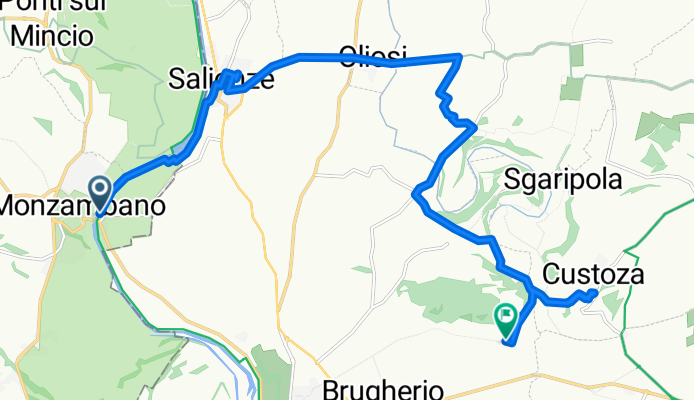 Da Strada Valeggio 37, Monzambano a Casa Colombare, Valeggio sul Mincio