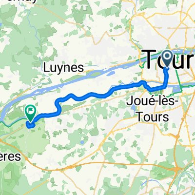 Route from 78 Rue Roger Salengro, Tours