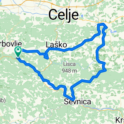 Hrastnik-RimskeTopl-Šentjur- Planina/Sevn-Sevnica-Radeče-Hrastnik