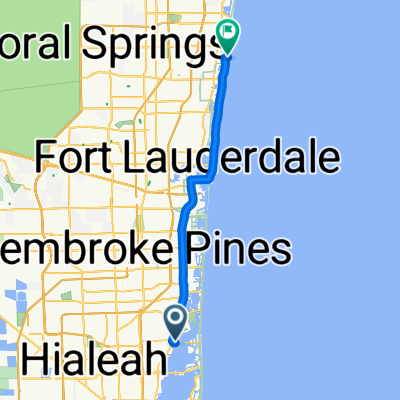 11930 NE 19th Dr, North Miami to 2700 SR-A1A, Pompano Beach