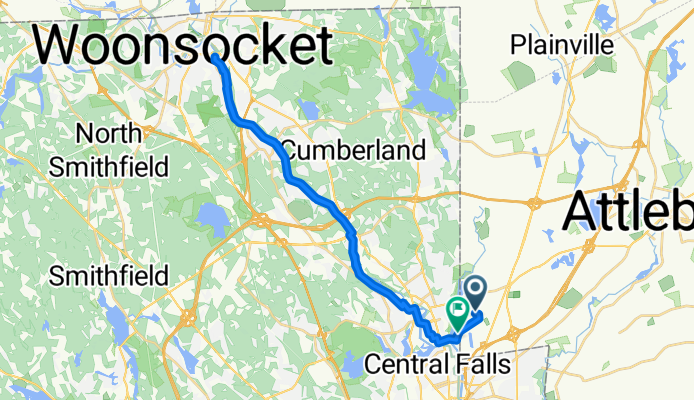 22 Ryans Crossing, Attleboro to 63 Prospect St, Cumberland