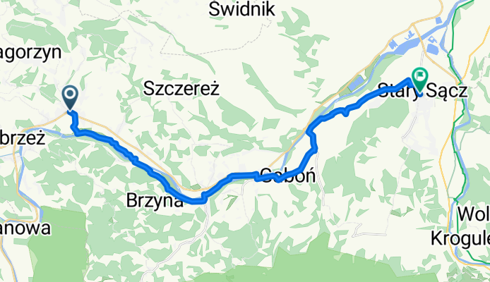 Łącko 119, Łącko do Rynek 12–17, Stary Sącz