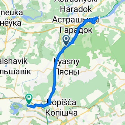 От Велодорожка до улица Мирошниченко 27, Минск