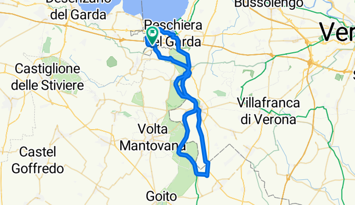 Garda Rit 4 : Hotel - langs Rivier Mincio - Peschera - Hotel :  55km 220hm