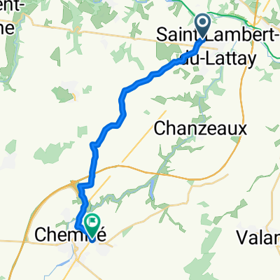 De 8 Rue des Frênes, Saint-Lambert-du-Lattay à Avenue d'Aspach, Chemillé-Melay