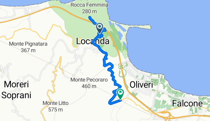 Da Via Monsignor Pullano 48–54, Patti a SS 113, Oliveri