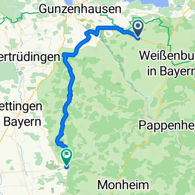 Bürgermeisterstraße 2–6, Ellingen nach Riesgraben, Wemding