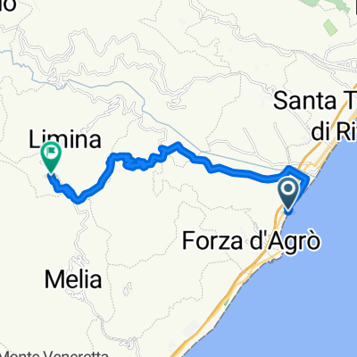 Da Via Lungomare, Sant'Alessio Siculo a SP12, Roccafiorita