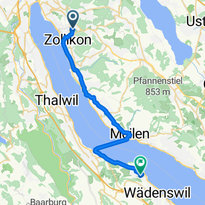 Rebwiesstrasse 4, Zollikon nach Steinacherstrasse 15, Au ZH
