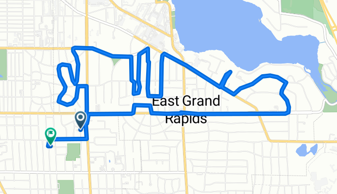 1312 Cambridge Dr SE, Grand Rapids to 1422 Philadelphia Ave SE, Grand Rapids