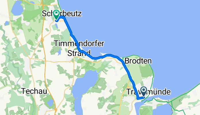 Vogteistraße 52, Lübeck nach Glockenstraße 1, Scharbeutz