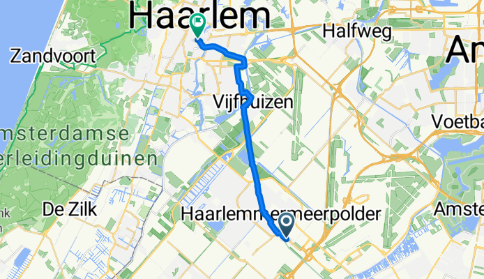 Taurusavenue 125, Hoofddorp to Korte Veerstraat 14, Haarlem