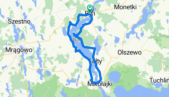 Ryn do okoła jeziora Tałty do Ryn