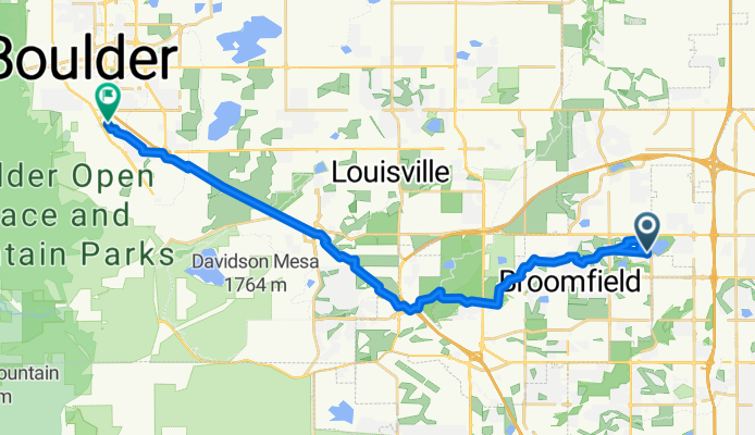 2468 McKay Landing Pkwy, Broomfield to 245 30th St, Boulder