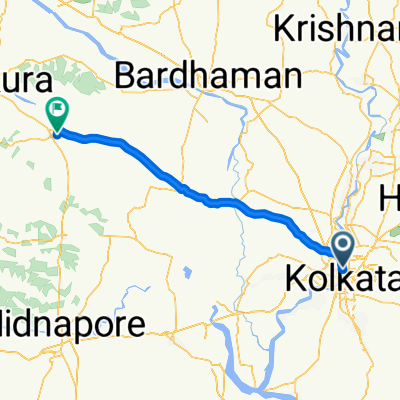 Kolkata to Bishnupur College Road