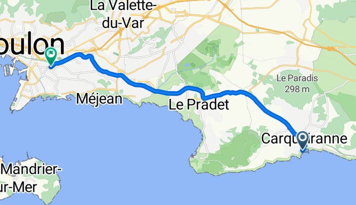 De 49 Chemin du Fort Peno, Carqueiranne à 46 Rue Amiral Nomy, Toulon