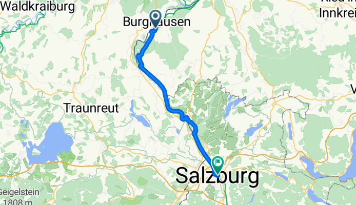 Mautnerstraße, Burghausen nach Wolf-Dietrich-Straße 4a, Salzburg