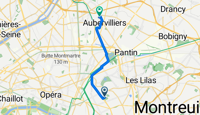De 1 Rue Francis Picabia, Paris à 1bis Rue du Chemin Vert, Aubervilliers