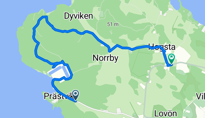 Strömdalsvägen, Ekerö to Rörbyvägen 20, Ekerö