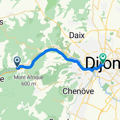 9 Rue des Trois Ponts, Velars-sur-Ouche naar 3 Rue des Forges, Dijon
