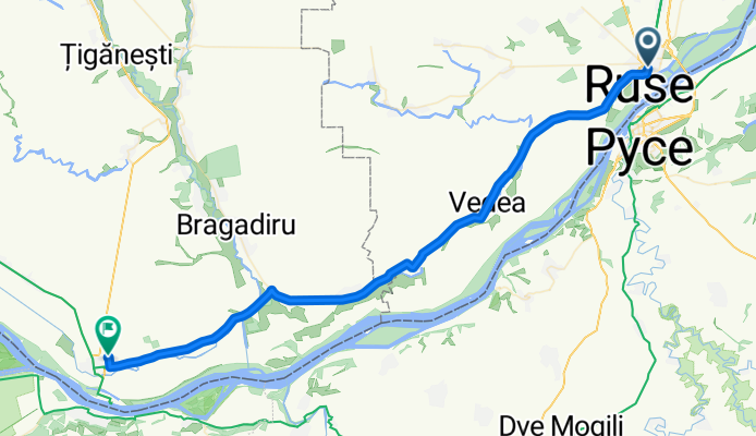 Strada Mircea cel Bătrân 2, Giurgiu naar Bulevardul Republicii 120–134, Zimnicea