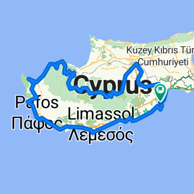 Кипр. вар. 2, по велодорожкам, без Турецкой части