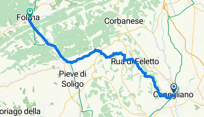 Via 20 Settembre 95, Conegliano nach Via Mercato Vecchio 3, Follina