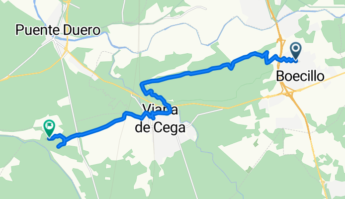 Ruta desde Avenida Verbena, 13, Boecillo