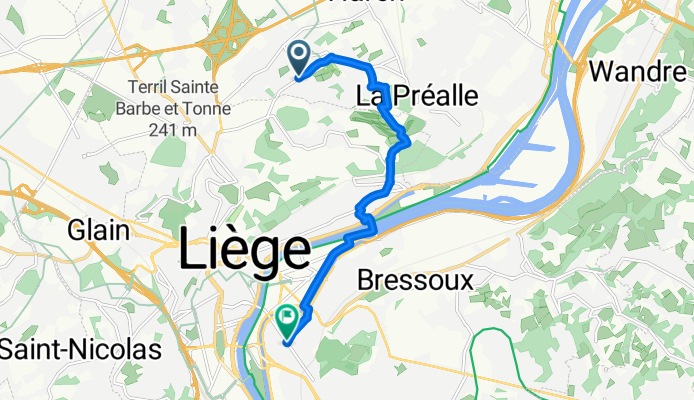 De Rue des Fraisiers 39, Herstal à Rue Grétry, Liège