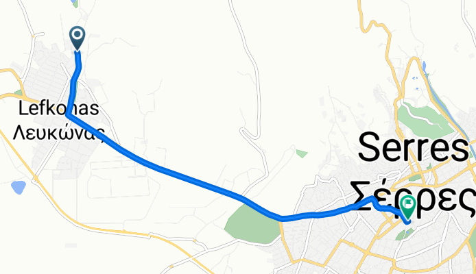 Αγίου Γεωργίου 9, Λευκώνας to Κερασούντος 3, Σέρρες