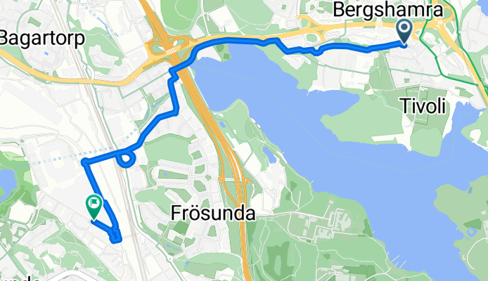 Odlingsvägen 3, Solna to Evenemangsgatan 2C, Solna