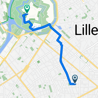 Itinéraire à partir de 55–79 Rue de Lens, Lille