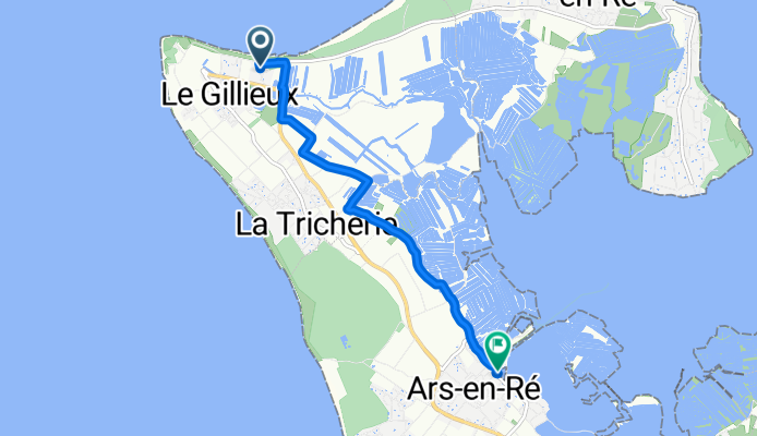 De 145 Allée des Lauriers, Saint-Clément-des-Baleines à 1 Quai de la Prée, Ars-en-Ré