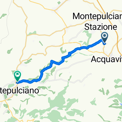 Strada Vicinale dei Bagnoli, Montepulciano nach Via Elio Bernabei 4/C, Montepulciano