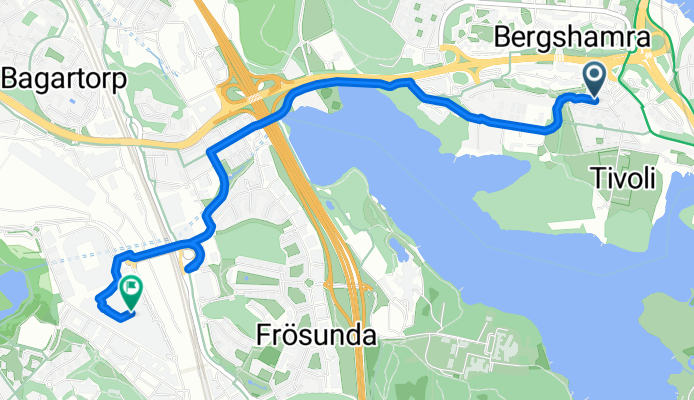 Odlingsvägen 3, Solna to Evenemangsgatan 14C, Solna