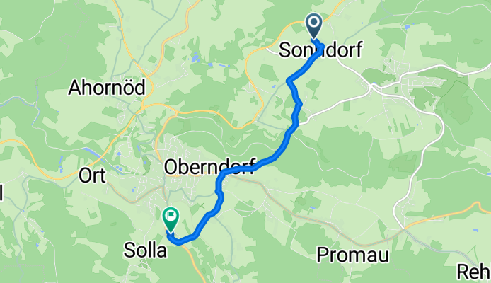 Hofäcker 2, Hinterschmiding nach Am Bahnhof 22, Freyung