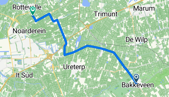 Weverswâl 21–24, Bakkeveen naar De Boppeste 18–28, Rottevalle