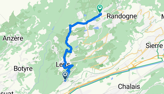 Chemin du Châtaignier 17, Flanthey to Route de Vermala 10, Crans-Montana